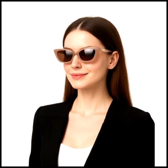 Polarized Cat Eye Sunglasses with Polycarbonate Frames